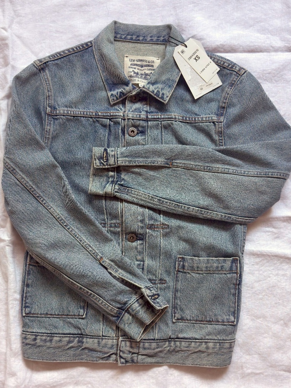NWT Levi'‎s  Made Crafted Type II 2 Trucker Jacket Indigo Denim XS